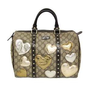 GUCCI Brown Leather Boston Bag